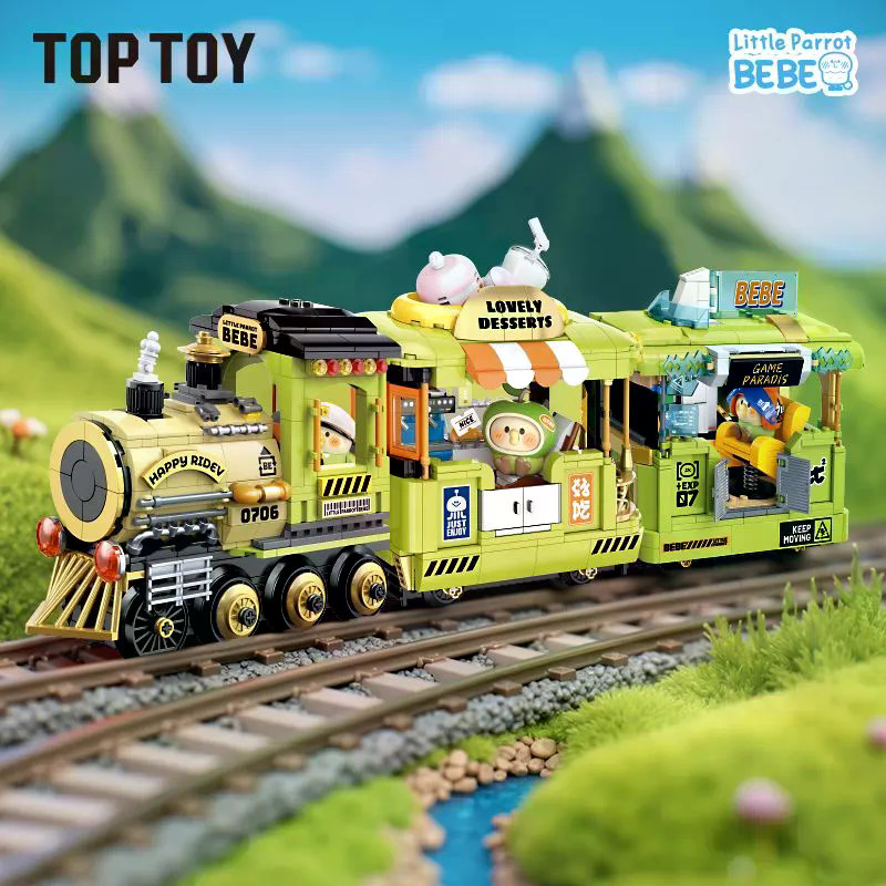 Qun9 Little Parrot BEBE Time Train Series Building Block Model Assembling Puzzle 9 ของขวัญวันเด็ก