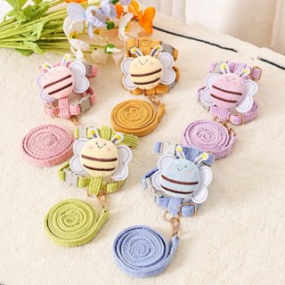 สายจูงสัตว์เลี้ยง รูปทรงผึ้ง สายจูงแมว สายจูงสุนัข เชือกลากจ…