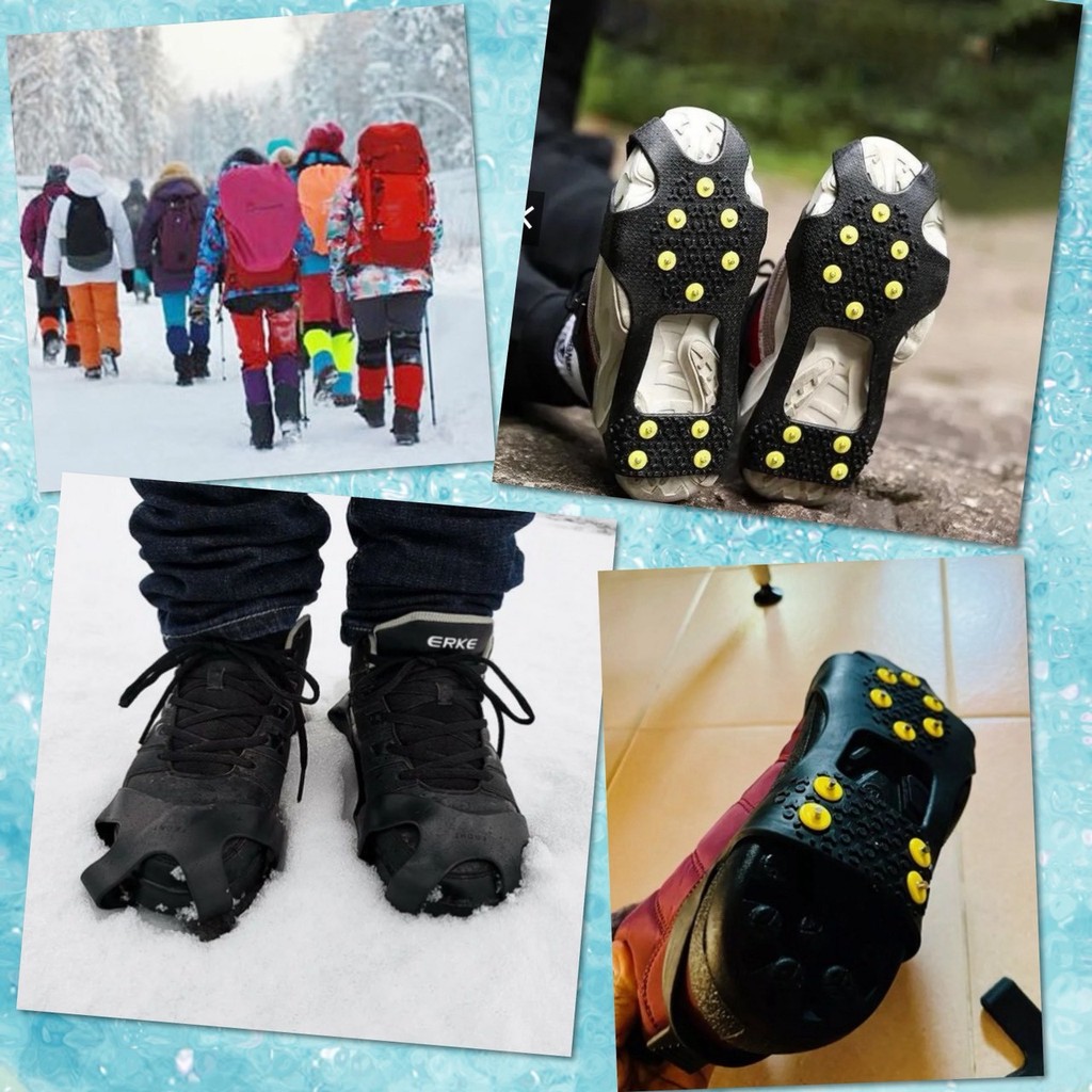 🌈 สายรัด รองเท้า กันลื่น สายรัดกันลื่น พื้นรองเท้า เสริมรองเท้า ช่วยเดิน หิมะ น้ำแข็ง หมุดเหล็ก เดินป่า เบาสบาย 🌈 - รูปที่ 5