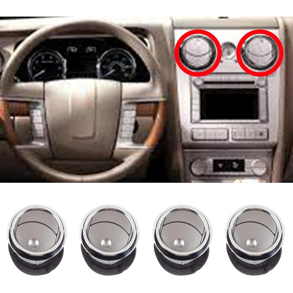 Dasbecan Dashboard เครื่องปรับอากาศ AC เครื่องทําความร้อน Vent 4pcs ใช้งานร่วมกับ Lincoln MKZ Zephyr