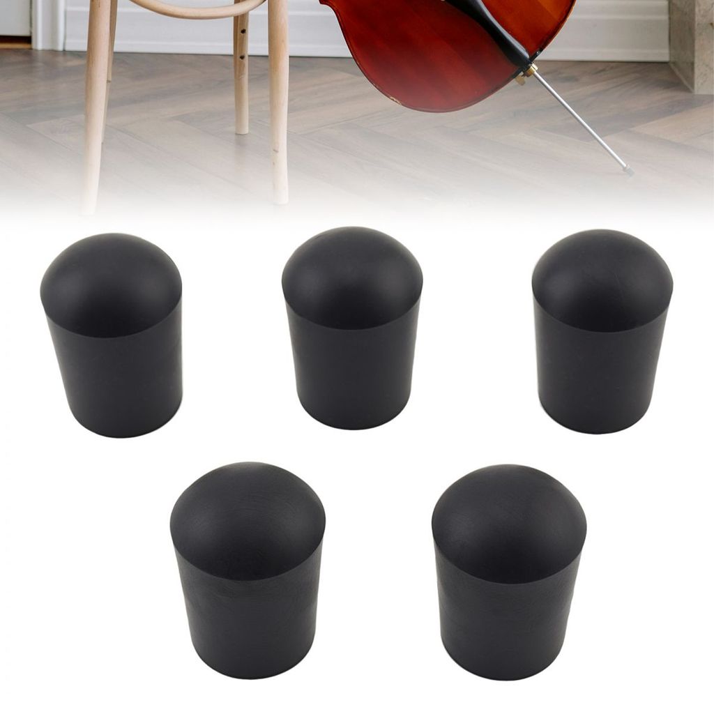 5 ชิ้นลื่น Cello Endpin ยาง Stoppers Cello Endpin Tip Rest Holder
