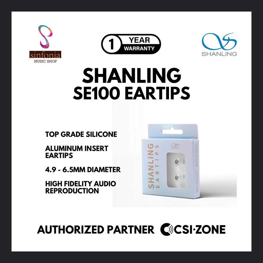 Shanling SE100 High Fidelity จุกหูฟังซิลิโคนสําหรับหูฟัง