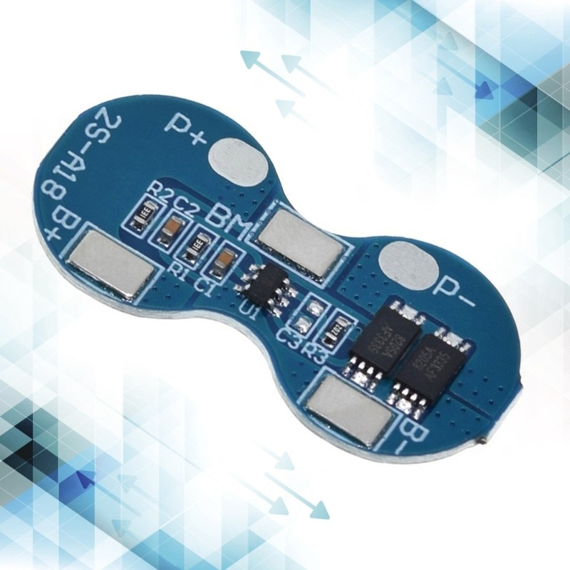 HL 1 2 ชิ้น 2S 7 4V 18650 แผ่นป้องกัน 4A พร้อมการปล่อยการชาร์จเกิน