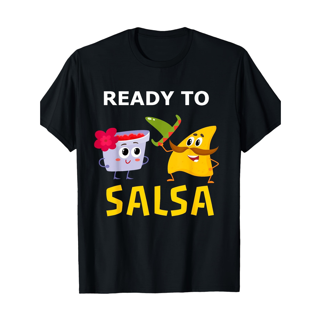 KATUN เสื้อยืดผู้ชาย Ready to Salsa Cute Food Mexican Cotton 180g O-Neck Short Sleeve Casual S-XXXL