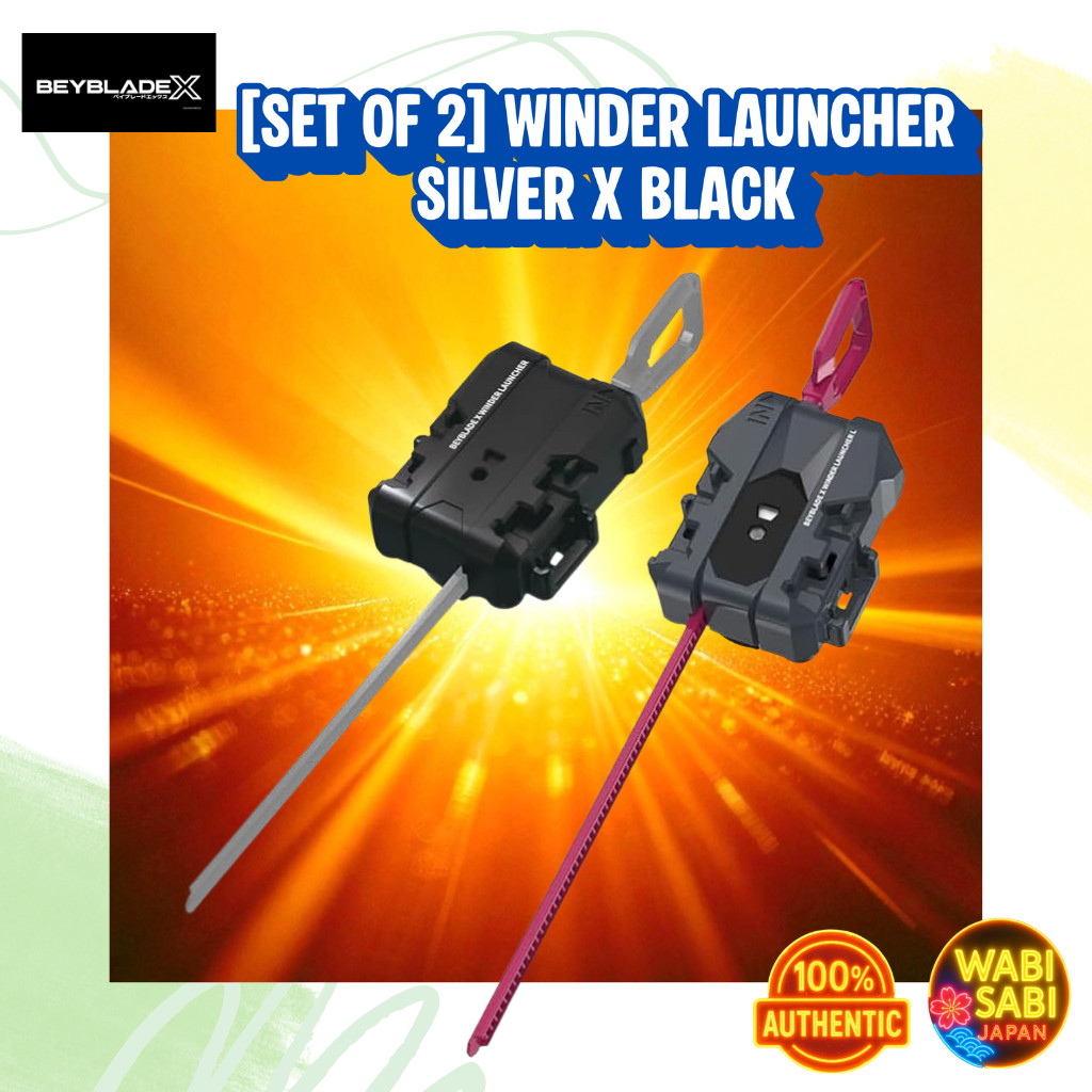 Winder Launcher Set of 2 – Silver & Black (UX-08) + Left Spin Launcher L (BX-40)