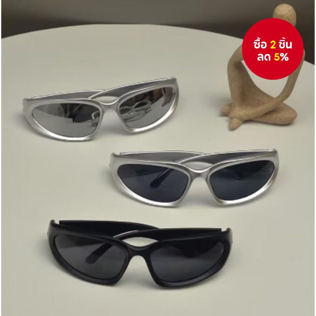แว่นกันแดด Unisex Vintage Aviator Retro Future UV400 กรอบสําหรับการขับรถกีฬา