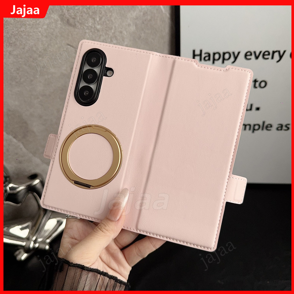 กระเป๋าสตางค์หรูหราแม่เหล็กหนังสําหรับ Samsung Galaxy Z พับ 7 Fold7 zfold7 ZFold7 5G การ์ดโทรศัพท์กร