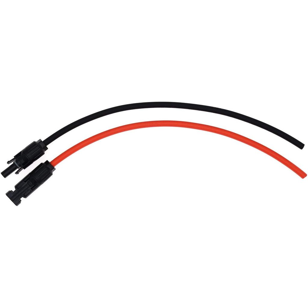 1 Pair Black + Red 10AWG(6mm²) Solar Panel Extension Cable Wire Connector Solar Adaptor Cable with F