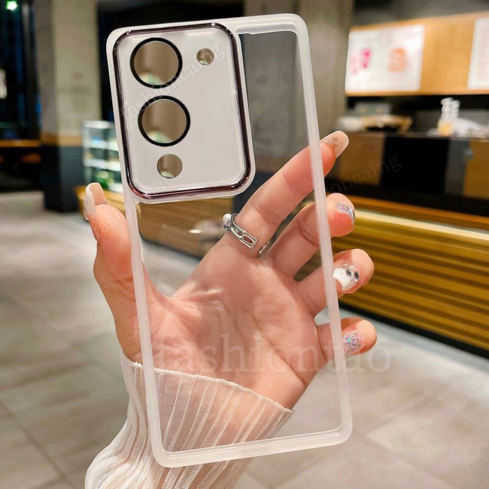 ปลอกสําหรับ Vivo Y04 S Y04S Y04 S Y04T Y29 TY 29T Y29T Y29S VivoY04S VivoY29T สแควร์ชุบเคสโทรศัพท์แฟ