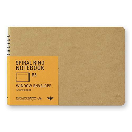 Traveler's Notebook Spiral Ring B6 Window Envelope Mitsuba 15252006, Japan Diary/ Journal Stationery