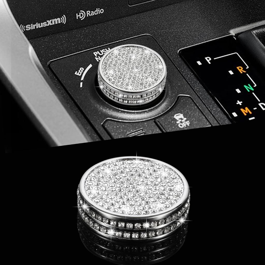 TOMALL ฝาครอบปุ่มโหมดการขับขี่รถยนต์โลหะผสมสังกะสี Bling, พลอยเทียมคริสตัล, เข้ากันได้กับ Lexus RX N