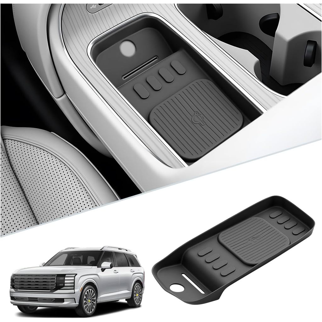 SKTU สําหรับ 2026 Hyundai Palisade ไร้สายชาร์จ 2026+ Palisade คอนโซลกลางแผ่นกันลื่น Hyundai Palisade