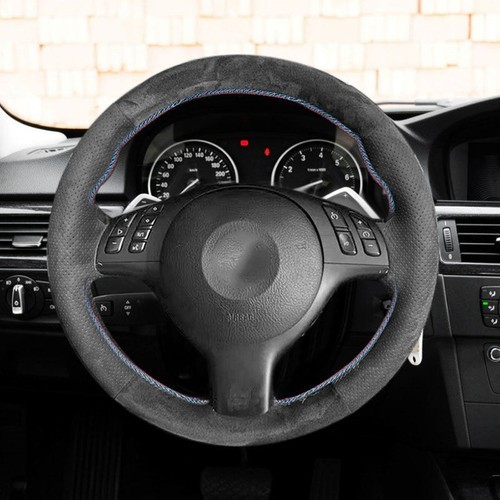 Suede Leather Steering Wheel Cover For BMW M3 E46 3 Series E46 Coupe 2000-2006