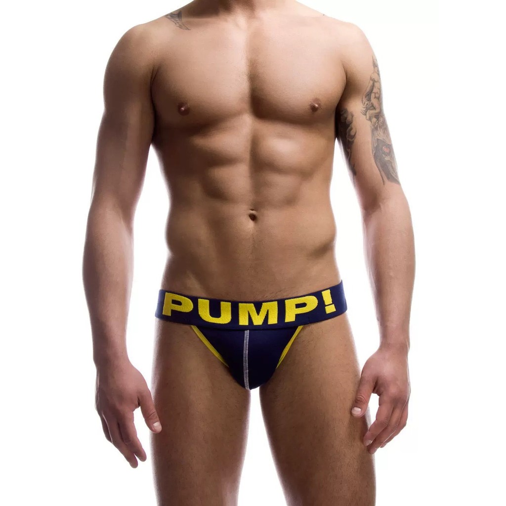 PUMP! กางเกงชั้นในชายเซ็กซี่ ทรงจ็อกสแตรป Jockstrap ขอบใหญ่ ผ้าฝ้ายระบายอากาศสําหรับผู้ชาย (พร้อมส่ง กทม) - รูปที่ 4