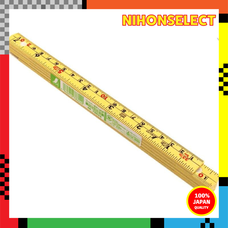 Shinwa Measurement Fiber Folding Ruler, 5-Fold Scale, 78624
