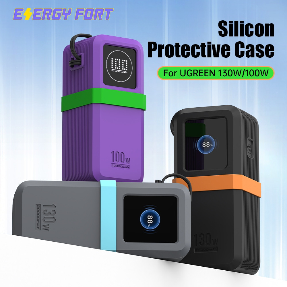 เหมาะสําหรับ Ugreen 130W/100W เคสซิลิโคนพร้อมปลั๊กป้องกันฝุ่น
