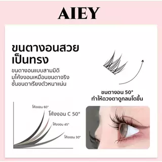 AIEY[ซีรีส์ อิมเพรสชั่นไทย] ขนตามีกาวในตัว สไตล์ไทย มีหลากหลายสไตล์ โค้งสวย หนาแน่น วัสดุธรรมชาติ ออกเที่ยวต้องมี