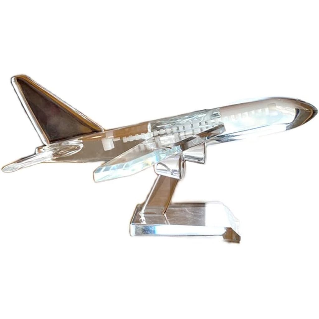 คริสตัลน่ารักเครื่องบิน Figurines แก้วเครื่องบิน Paperweight เครื่องประดับรูปปั้นสะสมตกแต่งบ้านของขว
