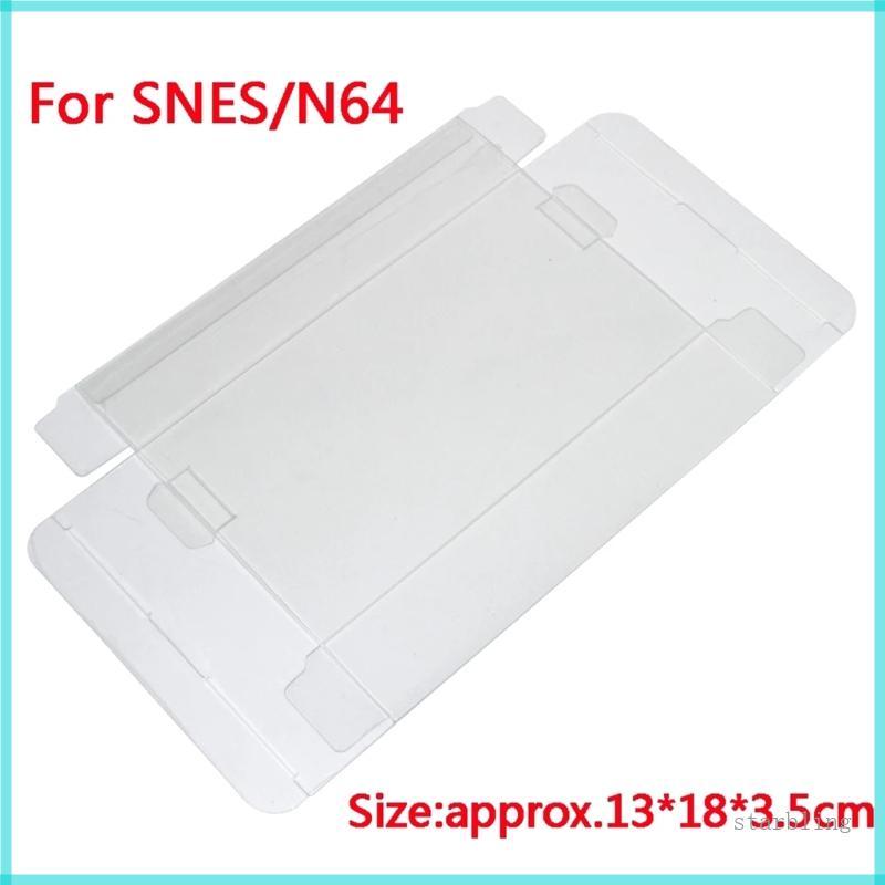 Star Game Cartridge Plastic Cases Game Cards Storage Box สําหรับ SNES N64 Game Box