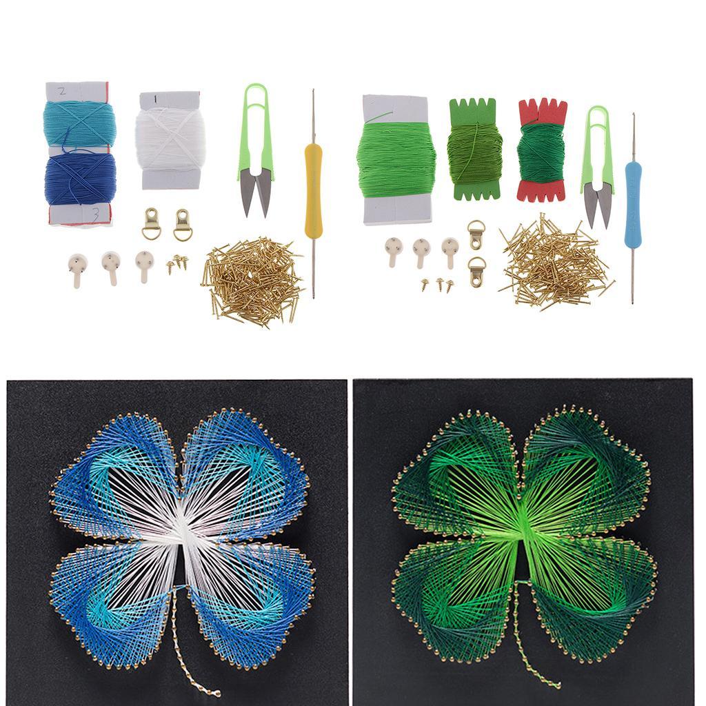 [trdfdv] 30x30 ซม.Pin String Art Lucky ดอกไม้ Heimwerken ตกแต่ง String Art ชุดสําหรับผู้ใหญ่เด็กศิลป