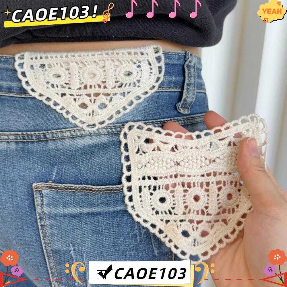 เอวขยายสำหรับกางเกงยีนส์ ผ้าฝ้าย พร้อมลูกไม้ปรับขนาด DIY เครื่องมือ