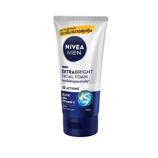 Nivea นีเวีย เมน เอ็กซ์ตร้า ไบรท์ เฟเชี่ยล โฟม 150 กรัม โฟมล้างหน้า