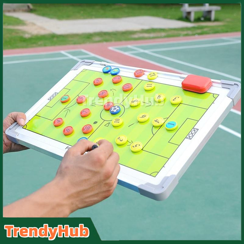 กระดานวางแผน ฟุตบอล Coach Board Football กระดานฟุตบอล กระดานบาสเกตบอล แถมฟรี ปากกาเขียนแผน แม่เหล็กผู้เล่น และแปรงลบ
