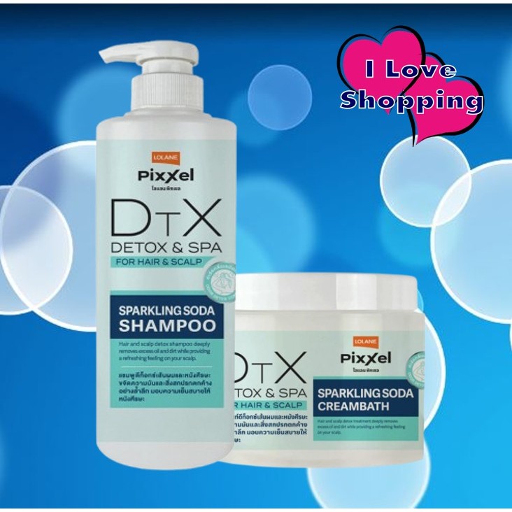 LOLANE Pixxel Detox & Spa Sparkling  Soda Shampoo/Creambath ทำความสะอาดล้ำลึก ขจัดสารเคมีและมลภาวะตก