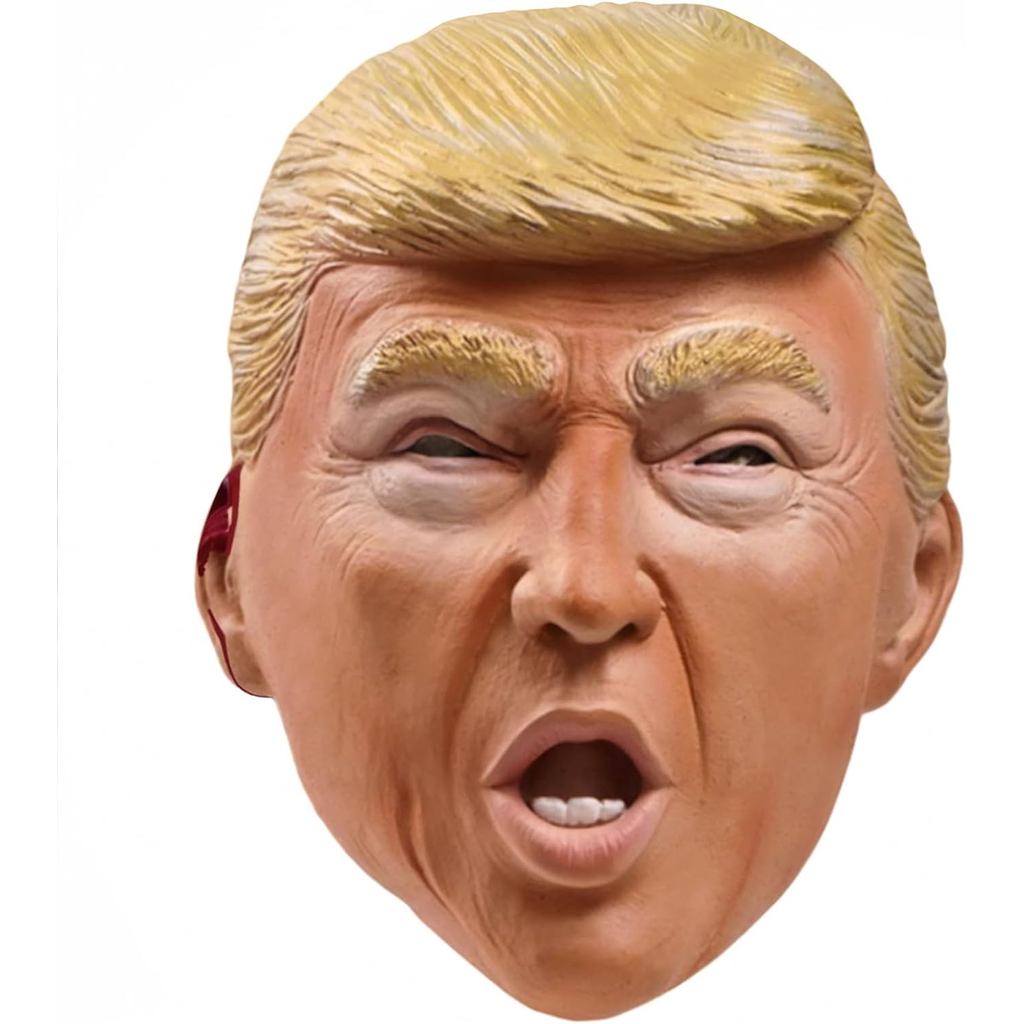 GTETKDE Donald Trump Mask ที่สมจริงมนุษย์ Latex หน้ากาก Candidate Trump หน้ากากที่สมจริงฮาโลวีนเครื่
