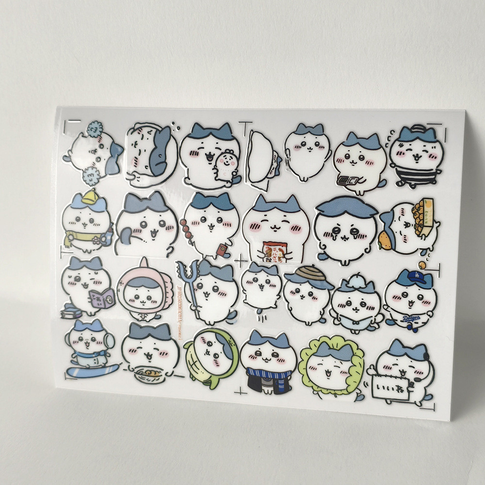 Chiikawa 3D กันน้ํา DTF UV สติ๊กเกอร์ถ่ายโอนสติ๊กเกอร์