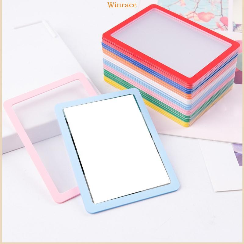 WRC 10PCS PVC Card Sleeves Card Protectors พร้อมป้องกันแสงแดดและขอบสีสันสําหรับ Trading Gaming Cards