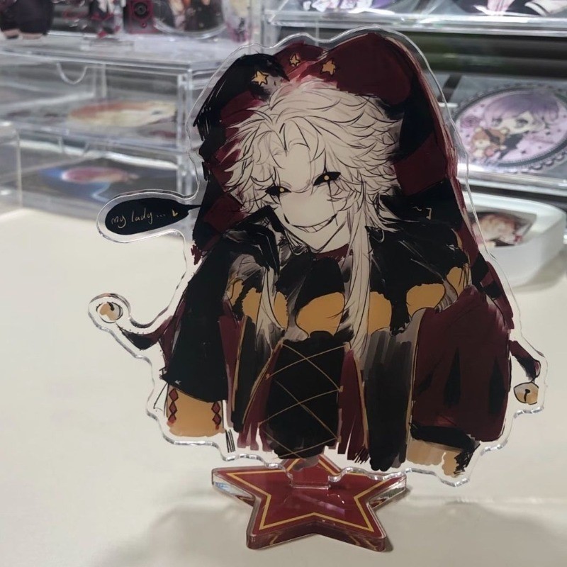 The Freak Circus Figures อะคริลิคขาตั้ง Pierrot ตัวอักษรเครื่องประดับอะนิเมะสินค้าคอลเลกชันของเล่นตุ๊กตาของขวัญเดสก์ท็อปตกแต่ง