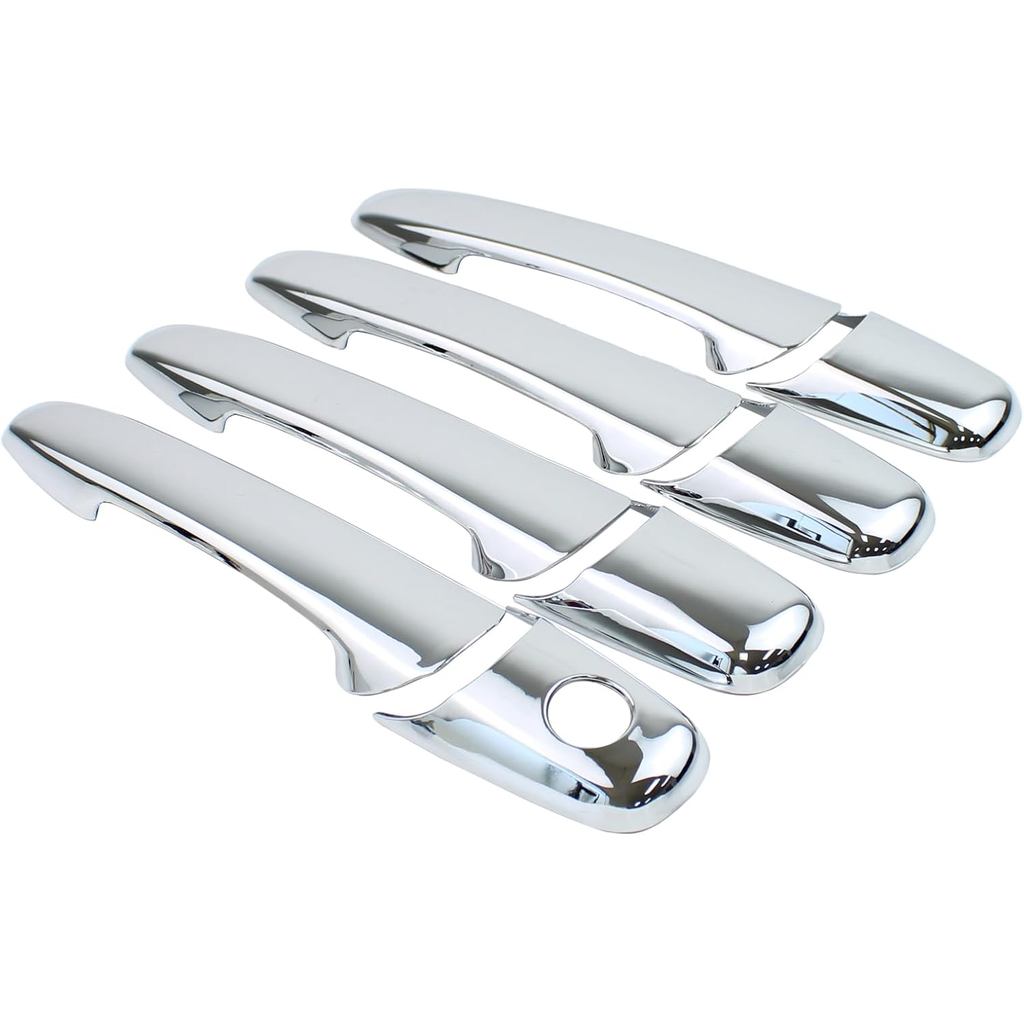 NewYall ชุด 4 Chrome ด้านหน้าด้านหลังซ้ายขวาด้านนอกมือจับประตูสําหรับ Ford Flex 2009-2016 Edge สําหร