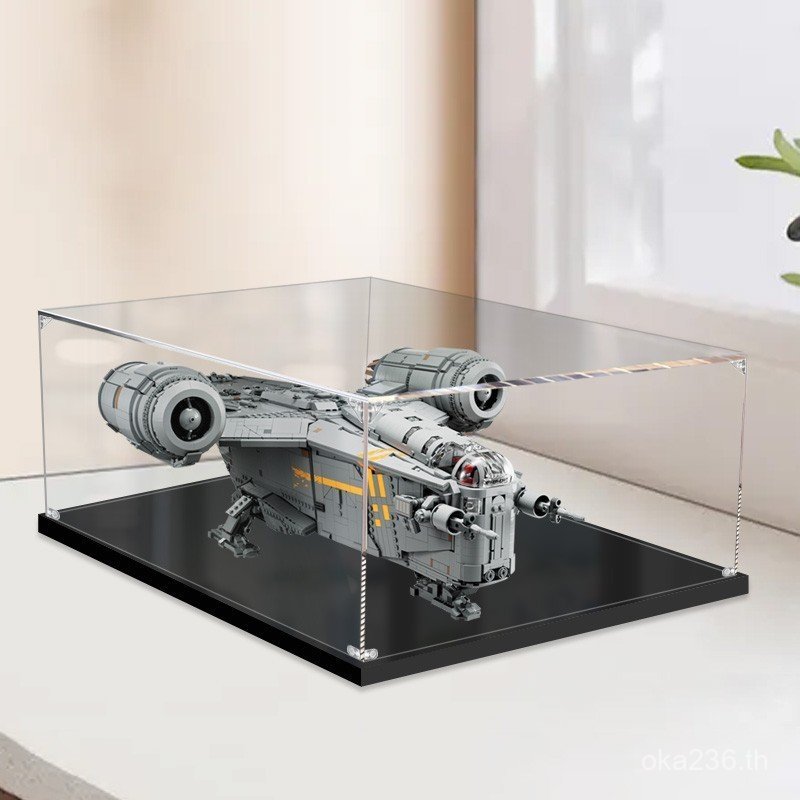 กล่องเก็บของแบบใสเหมาะสําหรับอะคริลิคเลโก้ทํามือฝาครอบแก้วกล่องแสดง 75331 มีดโกนมงกุฎหมายเลข ผ้าคลุม