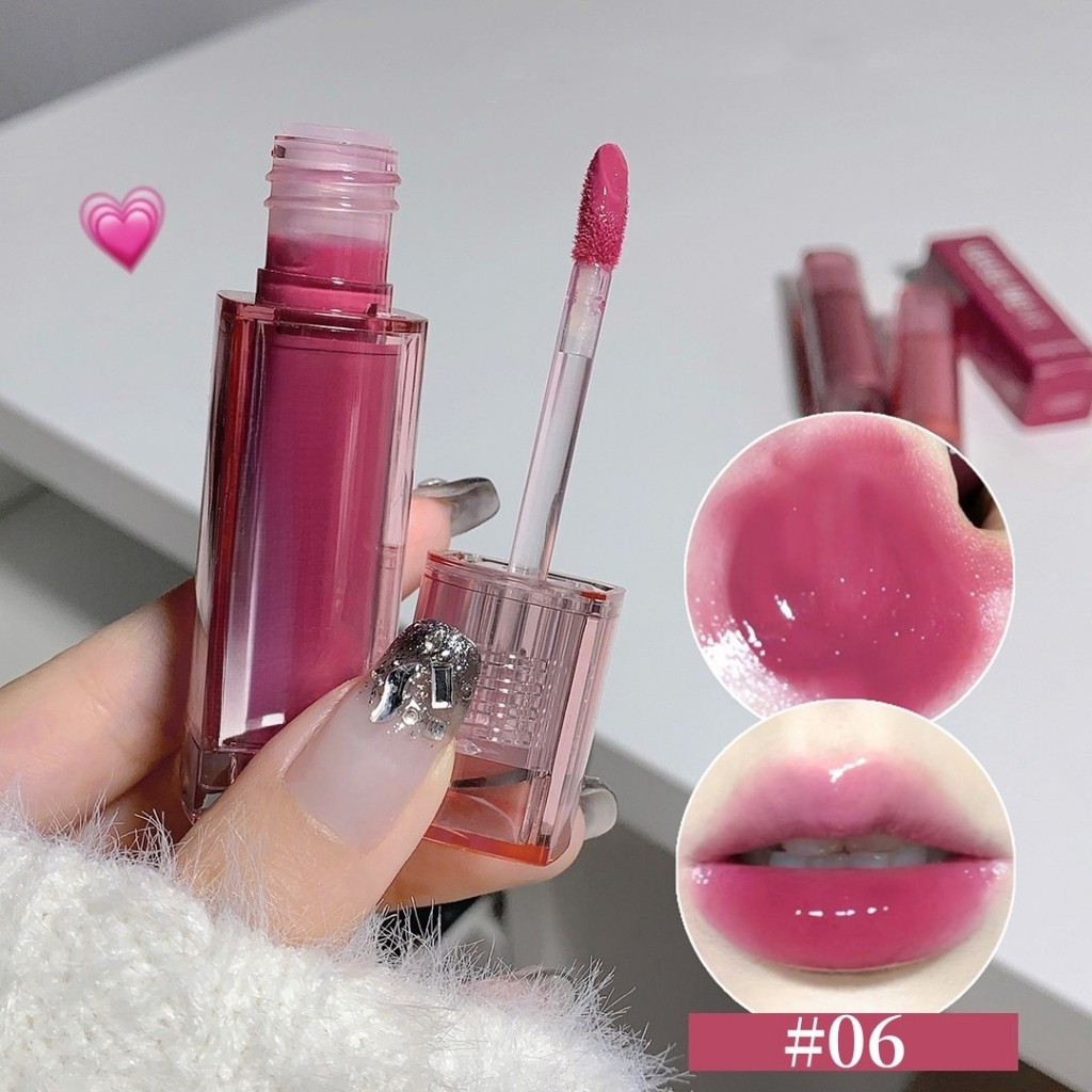 🔥TH ขายร้อน🎀OUKEYA ลิปสติก ลิปกลอสทิ้นต์ ให้ความชุ่มชื้น น้ำหนักเบา สีสันแตกต่างชัดเจน ให้ความฉ่ำไม่