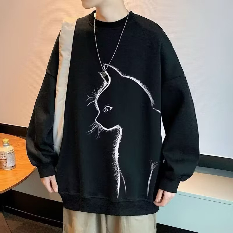 เสื้อแขนยาวคอกลม เสื้อกันหนาวคอกลม ผ้าหนาดีใส่สบาย รุ่น Oversize M-XXL