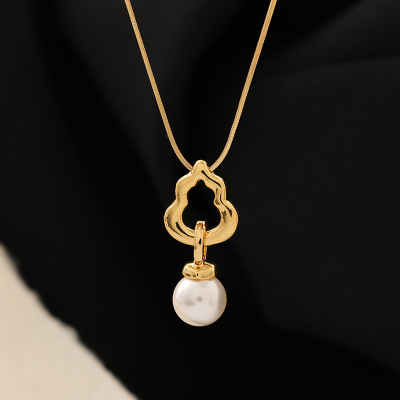 จี้สร้อยคอมุกแต่งทรงโถวแฟชั่น สไตล์หรู คล้องทรวงอก ghk1124