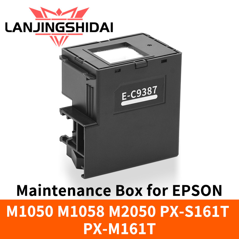 C9387 Ink กล่องบํารุงรักษาสําหรับ EPSON M1050 M1058 M2050 PX S161T M161T ถังหมึกเสียฟองน้ําชิป