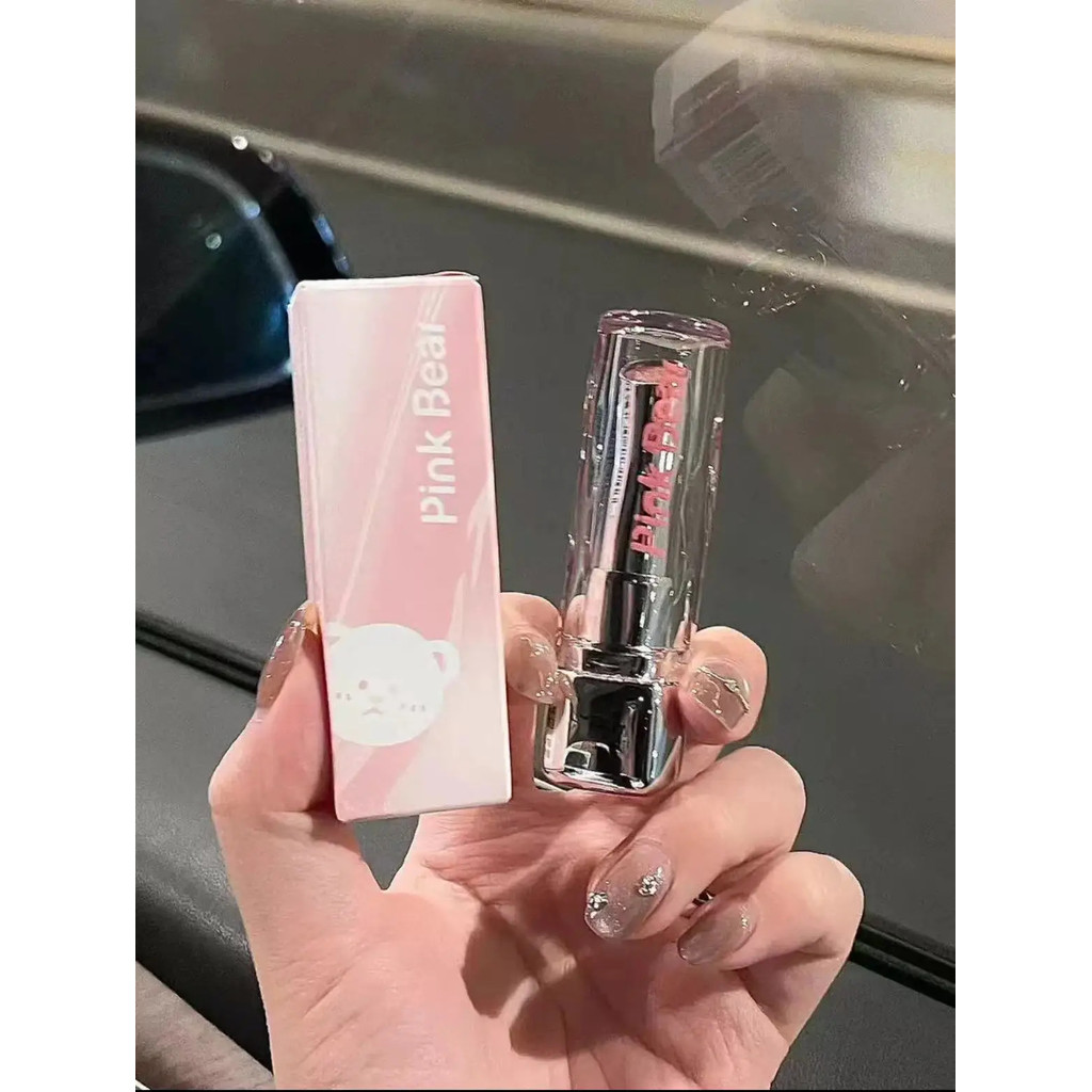 Pink Bear Water Essence Solid Lipgloss Moisturizing Mirror Lip Glaze Lipsugar Light Lipstick Light S