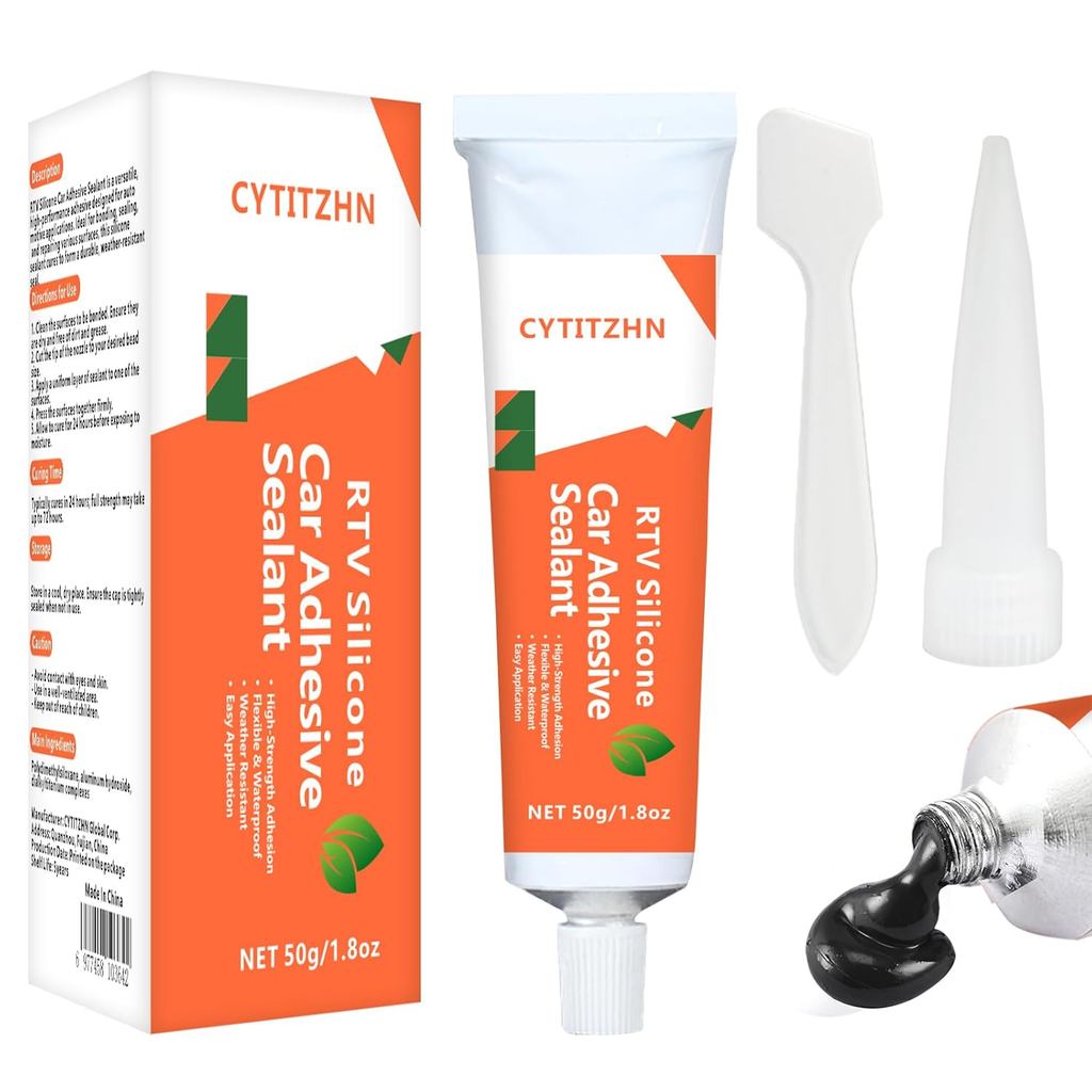 RTV Silicone Sealant Adhesive, 100% Waterproof Silicone Caulk, Strong Adhesion, Shrink & Crack Resis