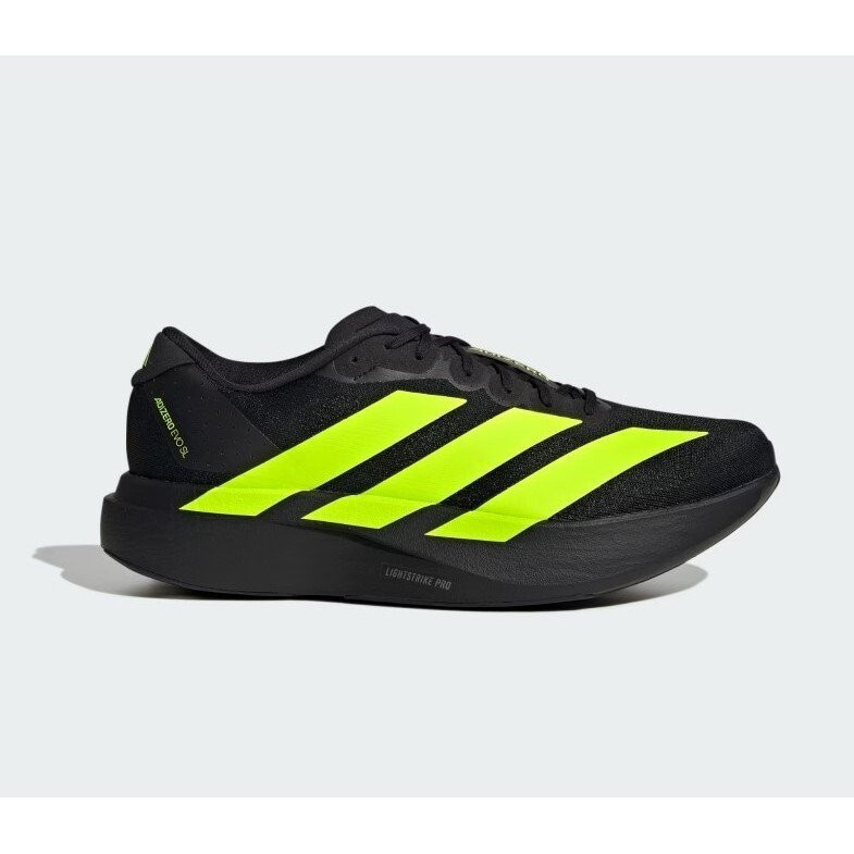 รองเท้าผ้าใบผู้ชาย ADIZERO EVO SL สี: Lemon Clear Color/Black Core JR3420 1hua 1hua * R3S9