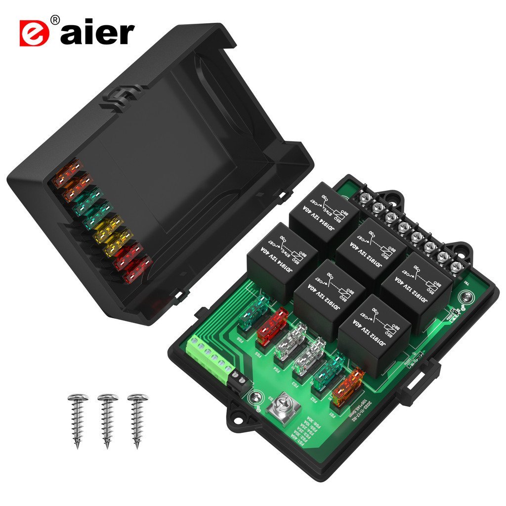 ซ็อกเก็ตดัดแปลงกล่องแยกรถกล่องรีเลย์ฟิวส์ PCBRB-R6F6-3 กล่องรีเลย์รถยนต์ VPIH