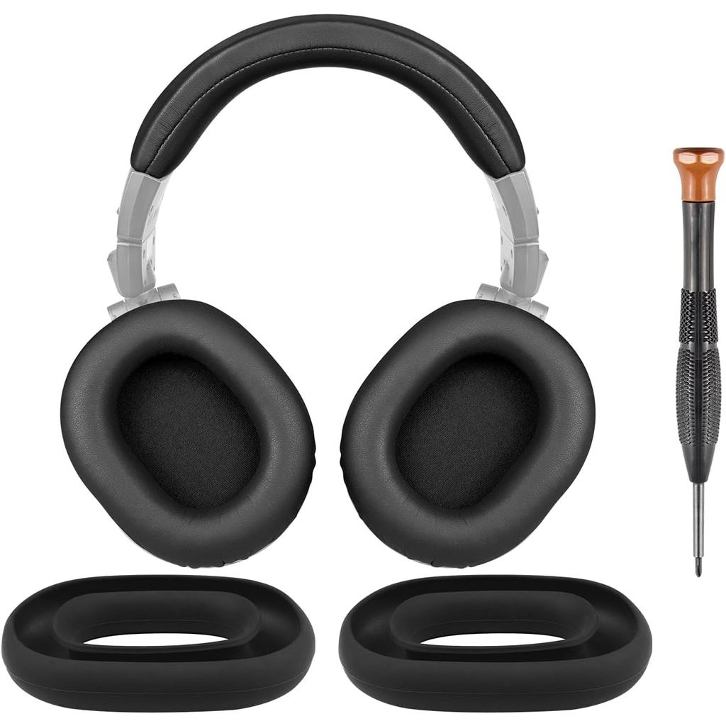 SOULWIT Ear Pads Cushions + Headband + Silicone Earpads Cover Protector, Replacement Kit for ATH M50