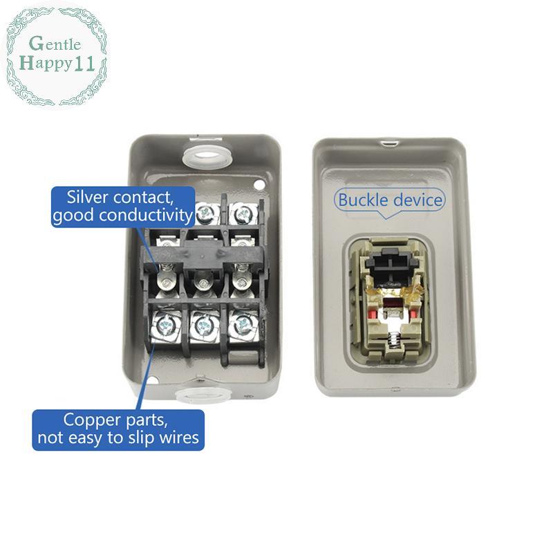 GentleHappy Start ปุ่มสวิทช์ AC380V สามเฟส BS211B BS216B BS230B มอเตอร์ควบคุม Start Stop Switch TH