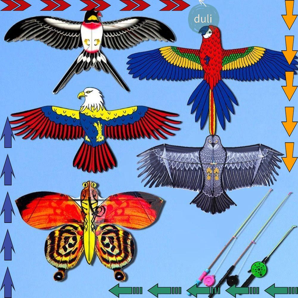 DUILIAN ว่าวนกอินทรีขนาดใหญ่ DIY ของเล่นการ์ตูน Flying Bird Kites