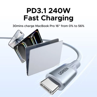UGREEN สายชาร์จ PD240W สาย USBC to C ชิป E-Marker ถ่ายโอนข้อมูล 480Mbps สําหรับ iPhone 17 รุ่น L534