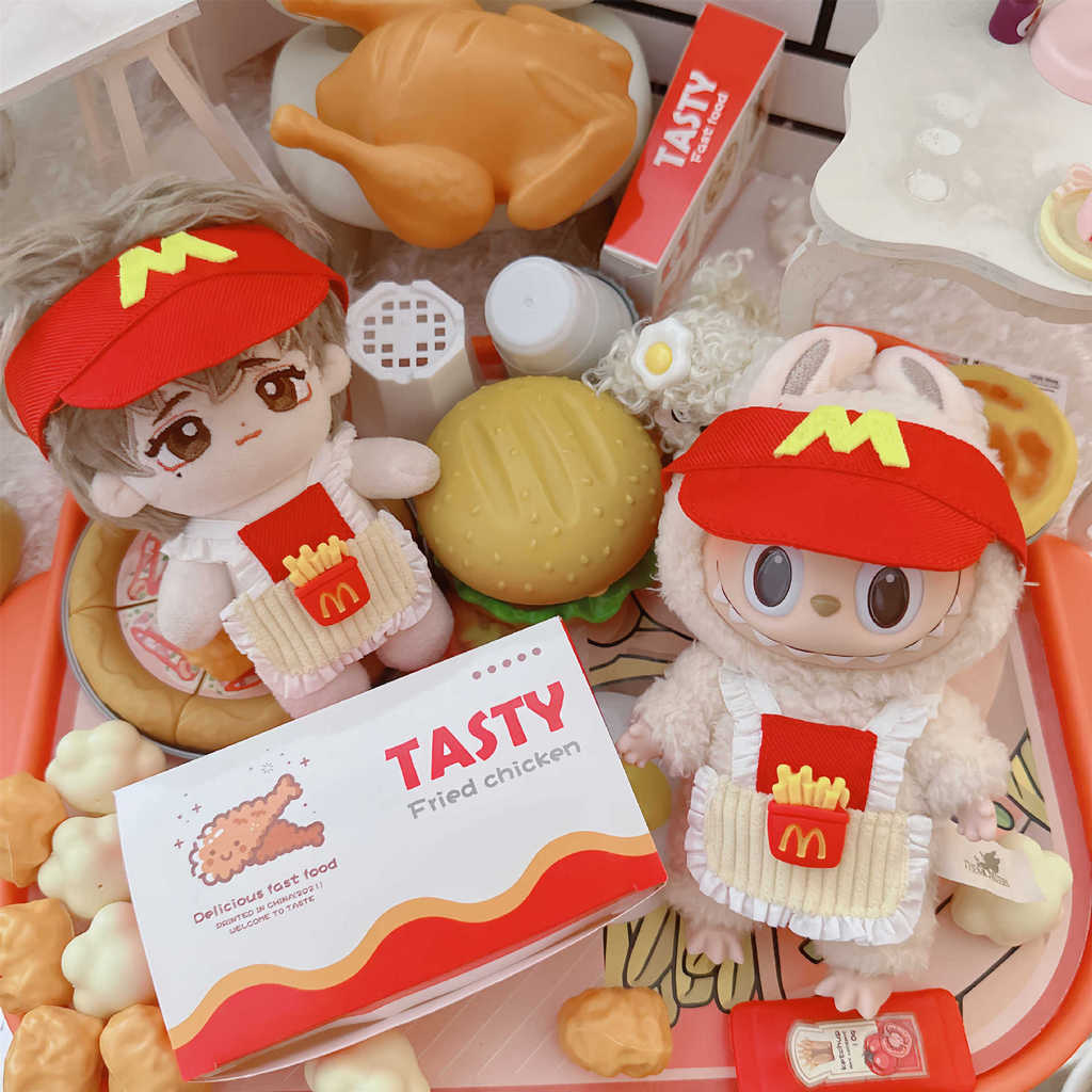 ชุดตุ๊กตา ชุดตุ๊กตา 15cm McDonalds Baby Clothes 10cm15cm Cotton Doll Clothes Dress Up Maimen Hat Apr