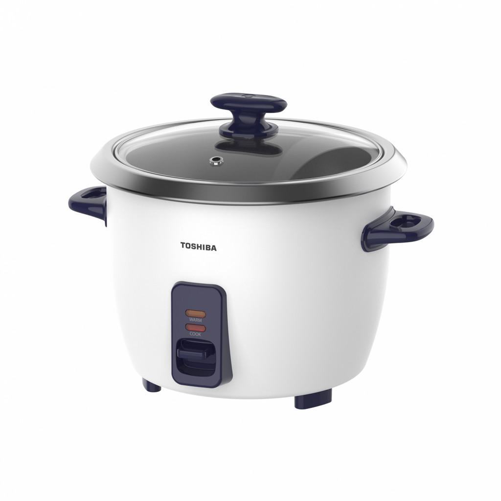 TOSHIBA หม้อหุงข้าวฝาเปิด ขนาด 1.3 ลิตร รุ่น RC-13MHUTH(B) สีขาว สินค้าขายดี