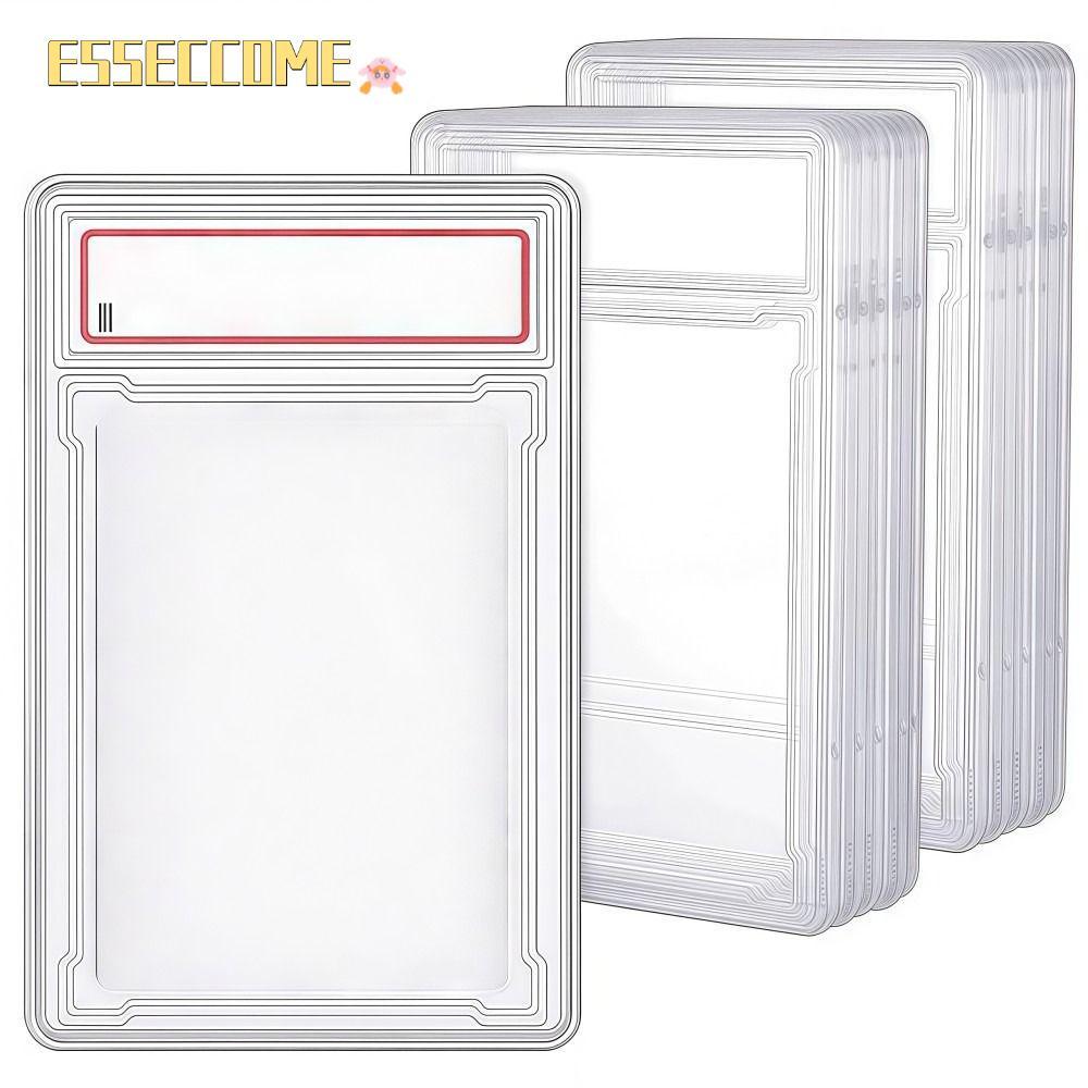 ESSECCOME 35PT กล่องการ์ดสะสม, การ์ด PSA เกรดโปร่งใสแบบถอดได้, ป้องกันรังสียูวีคุณภาพสูงทนทานทนทานทนทานสะสมการ์ดกล่องป้องกันจอแสดงผลจัดเก็บ