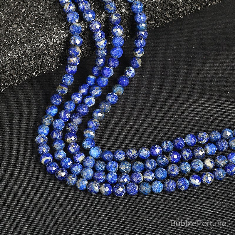 ฮาร์ดดิสก์เหลี่ยมเพชรพลอย Lapis Lazuli ลูกปัดหลวมเครื่องประดับกึ่งสําเร็จรูปอุปกรณ์เสริมธรรมชาติฮาร์